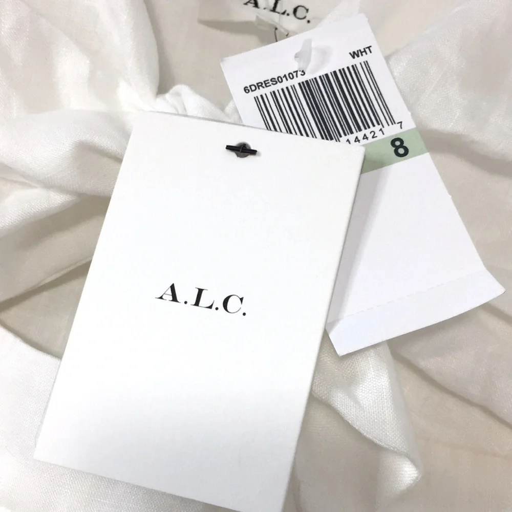 NWT A.L.C. Daniela Tie-Front Midi Dress - Picture 7 of 10